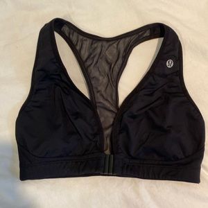 Lululemon racerback sports bra, front closure